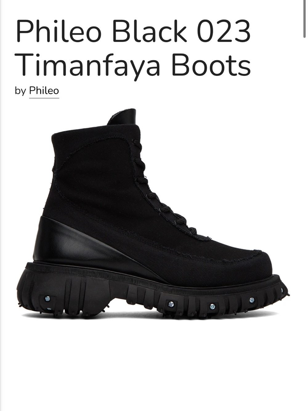 Phileo Timanfaya Black Tactical Boots size EU 39 (Men’s US 6 Women’s US 8-8.5)
